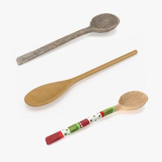 Wooden Spoons Collection 3D model