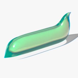 Squeezed Toothpaste Blue 3D model