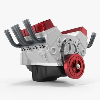 3D V8 Car Engine model