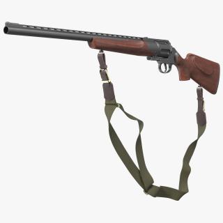 3D MTs-255 Revolving Hunting Rifle Wood Old Rigged for Cinema 4D