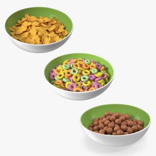 3D Bowl of Breakfast Cereals Collection