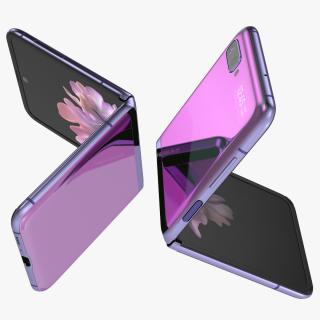 Mirror Purple Samsung Galaxy Z Flip Rigged 3D
