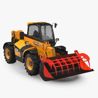 3D JCB 535 Hydraulic Forklift Bucket model