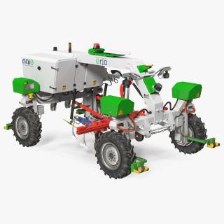 Old Autonomous Farm Robot Orio Naio Rigged 3D