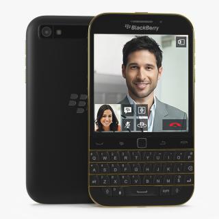 Premium Smartphone BlackBerry Gold 3D model