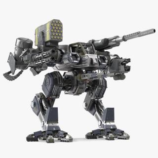 Large Walking Combat Machine with Pilot 3D model