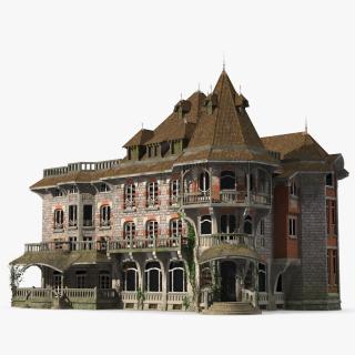 3D Old Spooky Mansion model