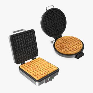 3D Waffle Makers with Waffle Collection