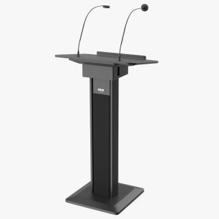 3D Lectern System Podium Ahuja ASL-3000R Black model