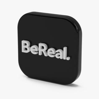 BeReal Social Media Logo Icon 3D model