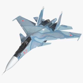 Su-30 Jet Fighter in Flight 3D