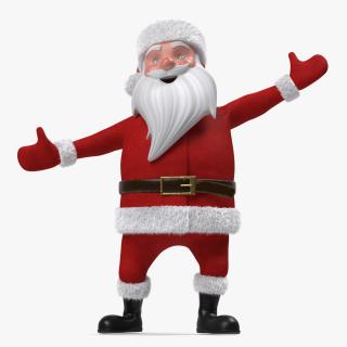 3D model Santa Claus Cartoon Fur Rigged