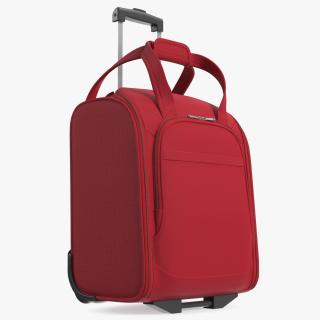 Red Softshell Suitcase 3D