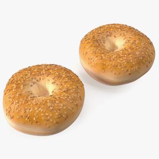 Bagels with Sesame Seeds 3D model