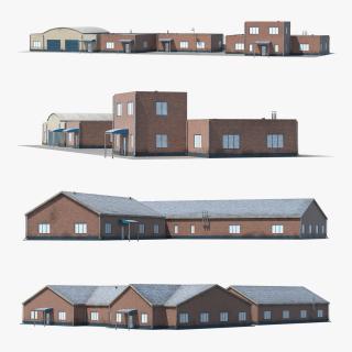 3D Factory Buildings Collection model