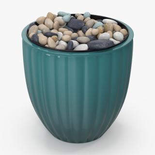 3D model Planter with Pebbles