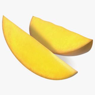 Yellow Mango Slices 3D model