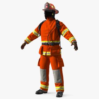 High Visibility Firefighter Suit 3D