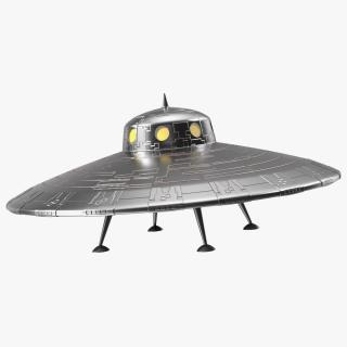 3D model Retro UFO Ship Stand