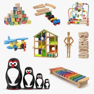 Wooden Toys Collection 3 3D model