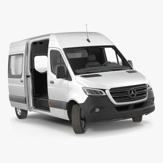 3D 2019 Mercedes Sprinter Van Rigged model