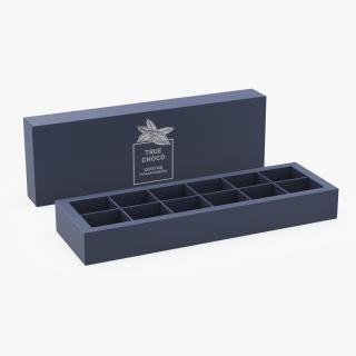 3D model Empty Chocolate Box True Choco Open