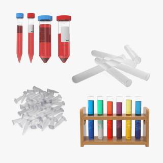 Laboratory Test Tubes Collection 3D