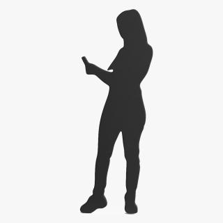 Young Woman Silhouette 3D