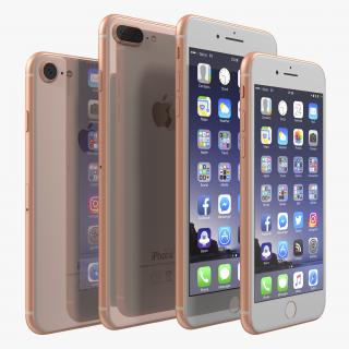 iPhone 8 Gold Collection 3D model