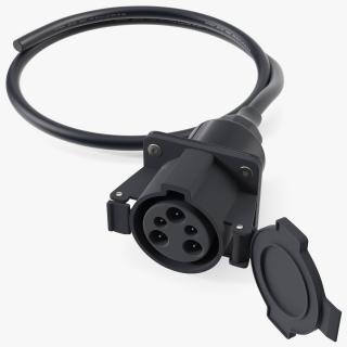 SAE J1772 Level 2 EV Charging Connector 3D model