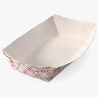 Paper Food Boat Red Checker 3D