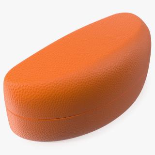 Hard Shell Leather Eyeglass Case Orange 3D model