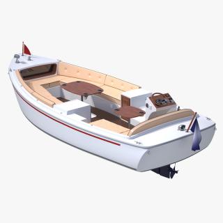 3D Electric Recreational Boat Rigged model