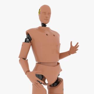 3D Humanoid Crash Test Dummy Rigged for Maya