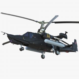 3D model Kamov Ka-52 or Alligator Russian Attack Helicopter