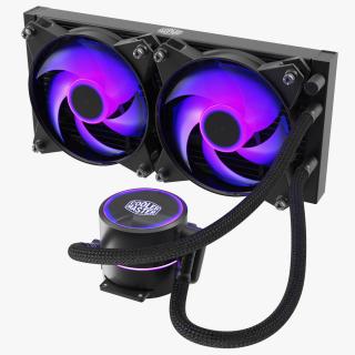 3D Cooler Master MasterLiquid Pro CPU Liquid Cooler model