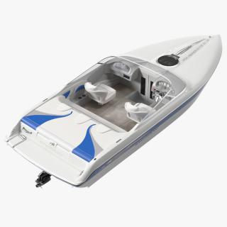 Deck Boat Stingray White 3D model