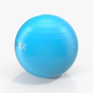 Fitness Stability Ball Blue 3D