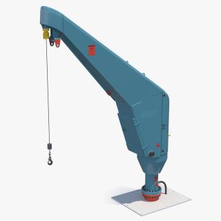 Crane for Offshore Platform Rigged 3D model