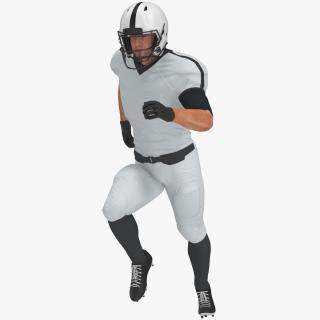 3D model White Uniform Football Player Rigged for Cinema 4D