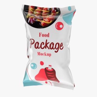 3D model Mockup Food Package White