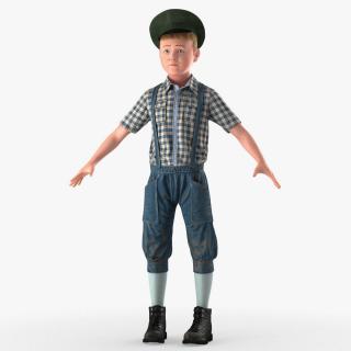 Vintage Style Realistic Boy 3D