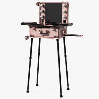 3D model Makeup Artist Foldable Trolley Pink