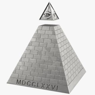 3D model Illuminati Pyramid Silver