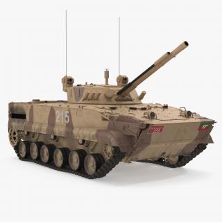 3D model Light Tank BMP-3 Desert Rigged