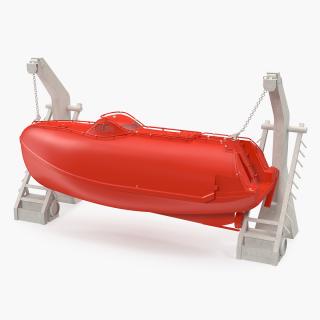 3D model Lifeboat Davit Crane