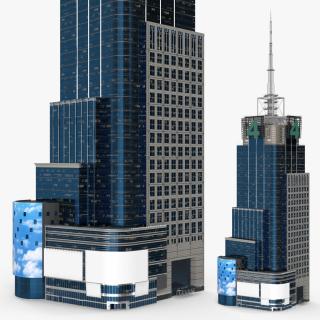 Conde Nast Building with Night Lights 3D