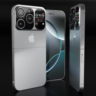 Apple iPhone Flip Silver 3D model