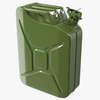 3D model Metal Jerry Gas Fuel Tank Military Style