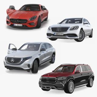 3D Mercedes Benz Cars Rigged Collection